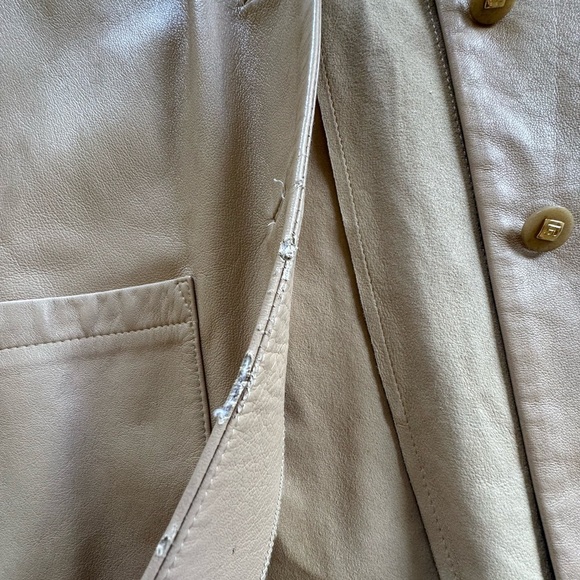 ST. JOHN Sport Leather Jacket By Marie S Italy Luxury (read) - Picture 3 of 7